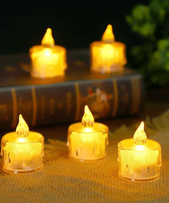 bougie romantique en forme de flamme pour la saint valentin