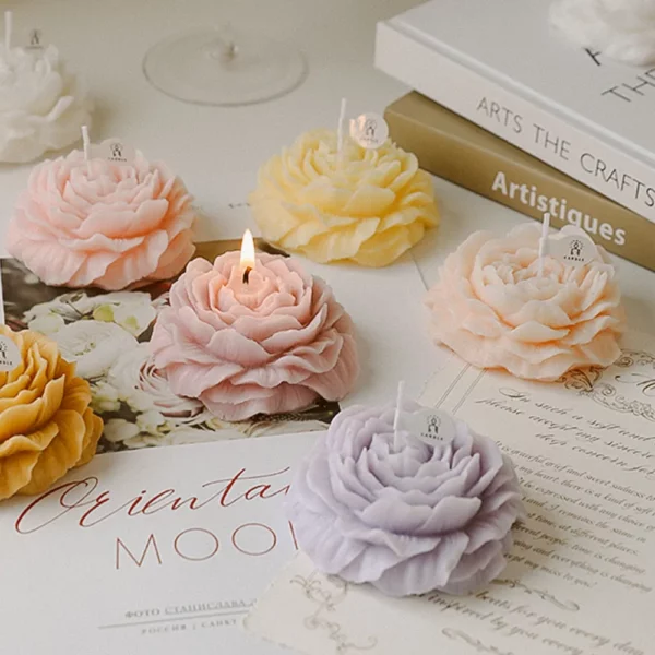 bougie en forme de fleur pour illuminer la saint valentin